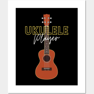 Ukulele Player Mahogany Ukulele Posters and Art